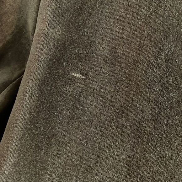 Vtg 80s Paul Shaw brown velvet open front/buttonless jacket - Picture 9 of 11